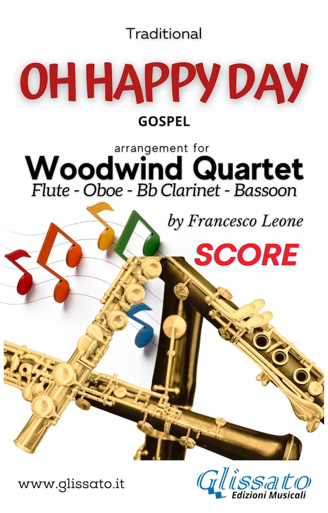 Copertina del libro per Oh Happy Day - Woodwind Quartet (score)