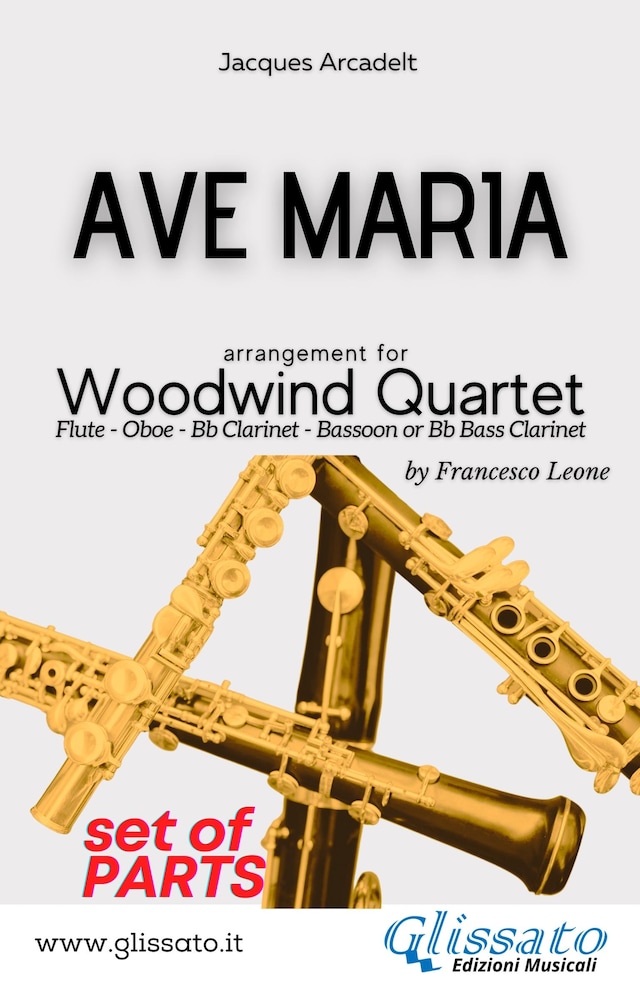Boekomslag van Ave Maria - Woodwind Quartet (parts)