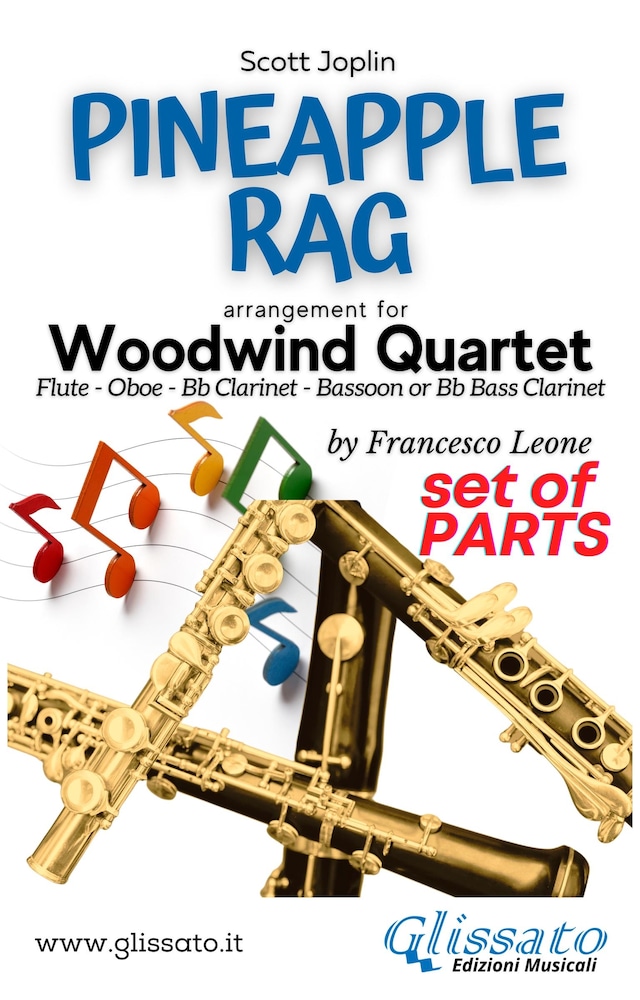Copertina del libro per Pineapple Rag - Woodwind Quartet (parts)