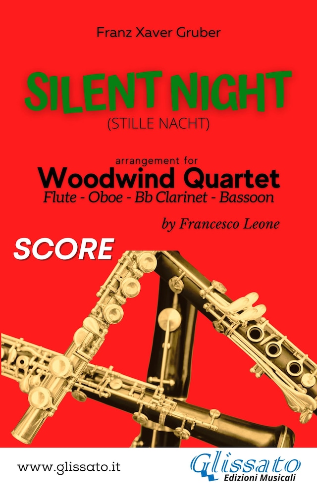 Kirjankansi teokselle Silent Night - Woodwind Quartet (score)