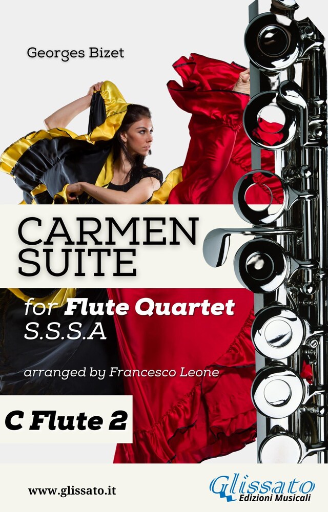 Portada de libro para "Carmen" Suite for Flute Quartet (C Flute 2)