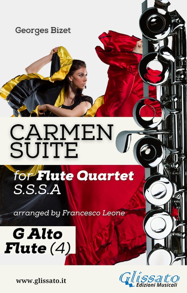 Book cover for "Carmen" Suite for Flute Quartet (G Alto Flute)