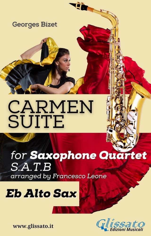 Portada de libro para "Carmen" Suite for Sax Quartet (Eb Alto Sax)