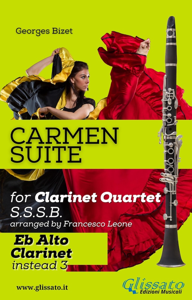 Book cover for "Carmen" Suite for Clarinet Quartet (Alto Clarinet)