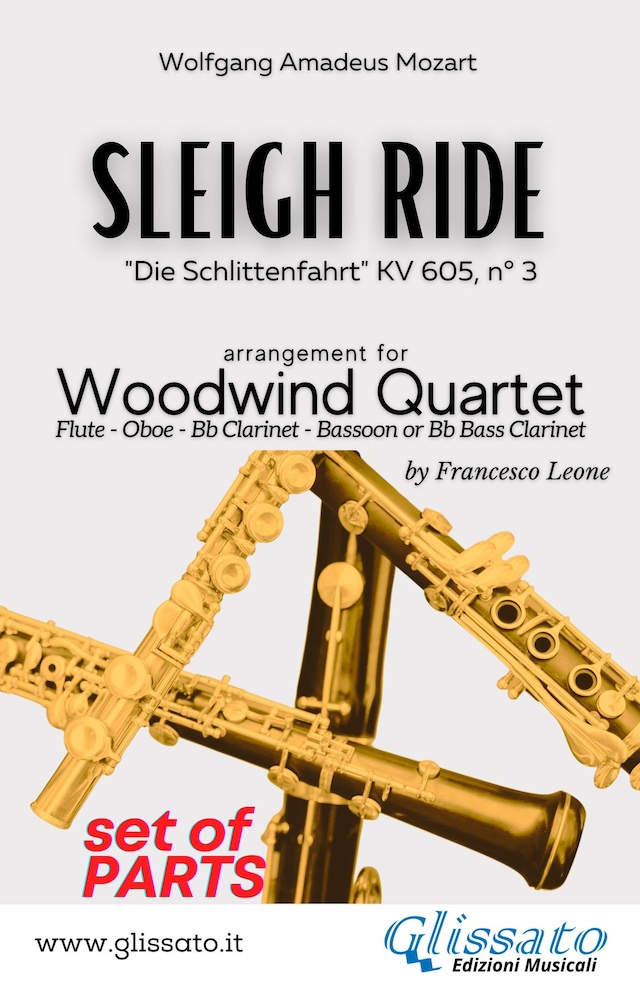 Boekomslag van Sleigh Ride - Woodwind Quartet (PARTS)
