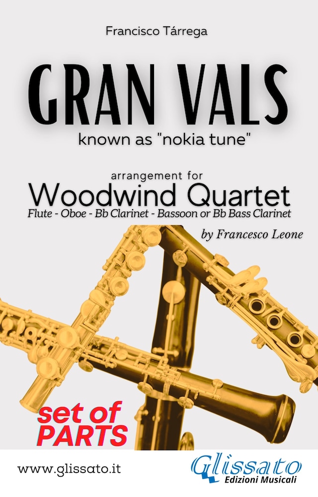 Couverture de livre pour Gran Vals - Woodwind Quartet (PARTS)