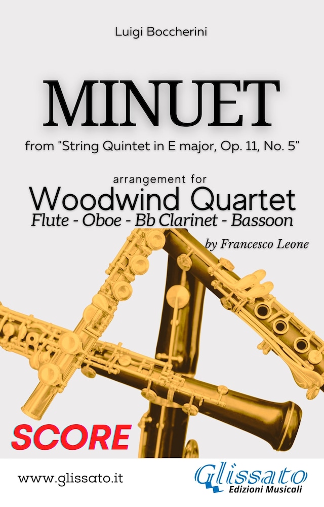 Boekomslag van Minuet - Woodwind Quartet (SCORE)