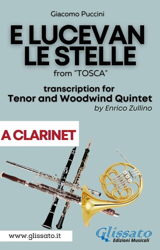 E lucevan le stelle - Tenor & Woodwind Quintet (A Clarinet part) bookCoverFor