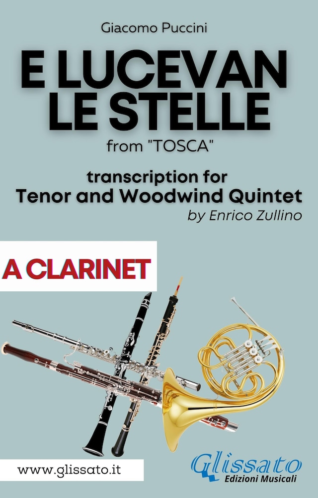 Boekomslag van E lucevan le stelle - Tenor & Woodwind Quintet (A Clarinet part)