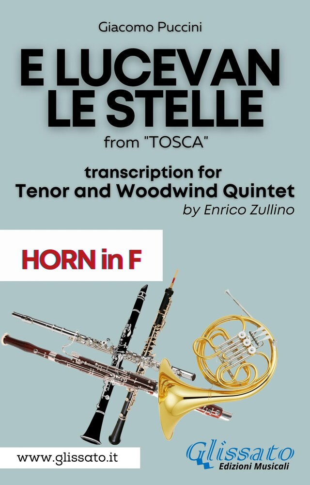 Kirjankansi teokselle E lucevan le stelle - Tenor & Woodwind Quintet (Horn in F part)