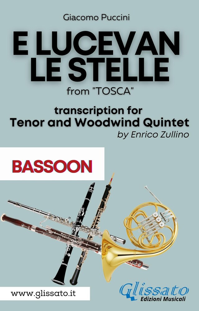 Kirjankansi teokselle E lucevan le stelle - Tenor & Woodwind Quintet (Bassoon part)