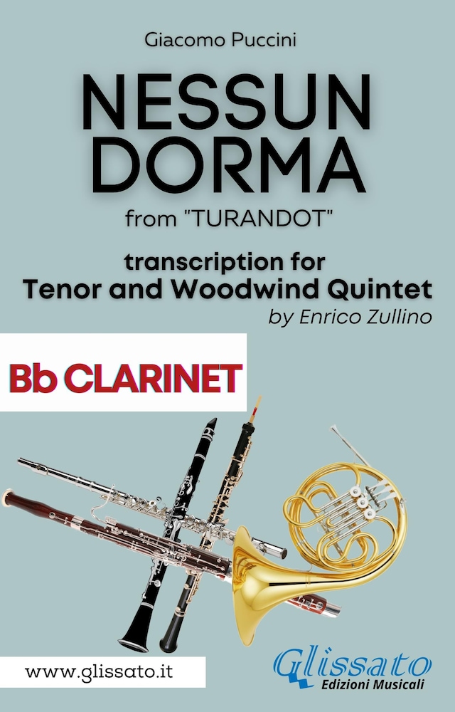 Kirjankansi teokselle Nessun Dorma - Tenor & Woodwind Quintet (Clarinet part)