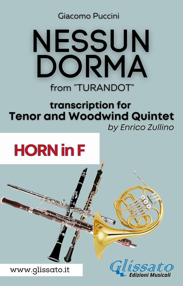 Okładka książki dla Nessun Dorma - Tenor & Woodwind Quintet (Horn part)
