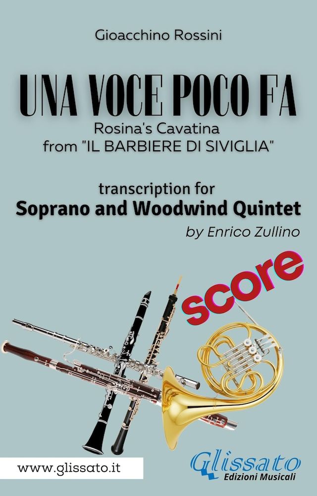 Couverture de livre pour (Score) Una voce poco fa - Soprano & Woodwind Quintet