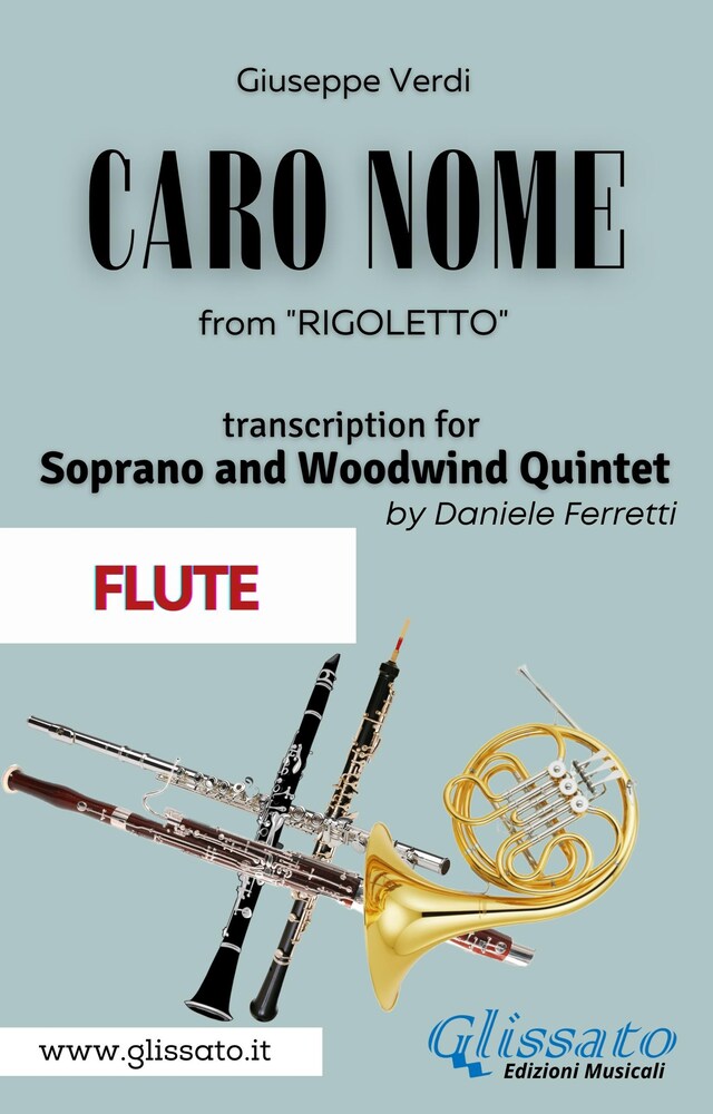 Kirjankansi teokselle (Flute) Caro Nome - Soprano & Woodwind Quintet
