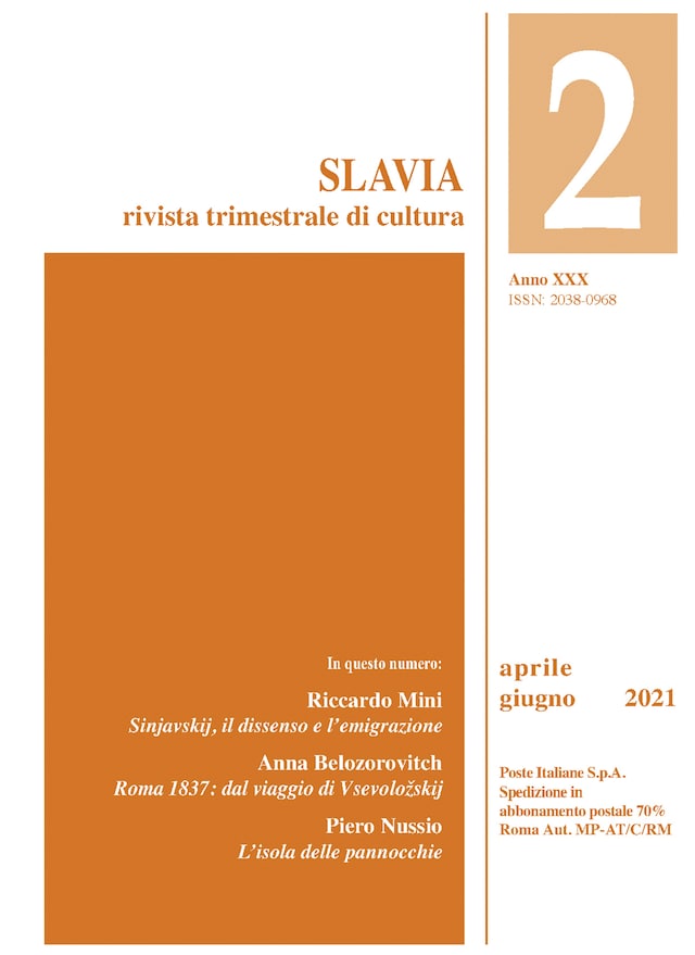 Book cover for Slavia n. 2 - 2021