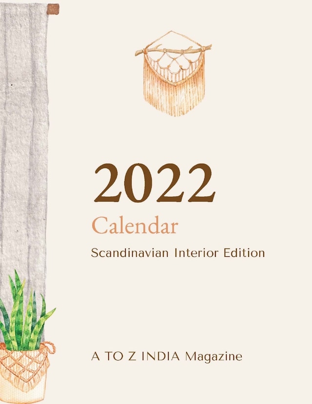 2022 Home Interior Scandinavian Watercolor Calendar