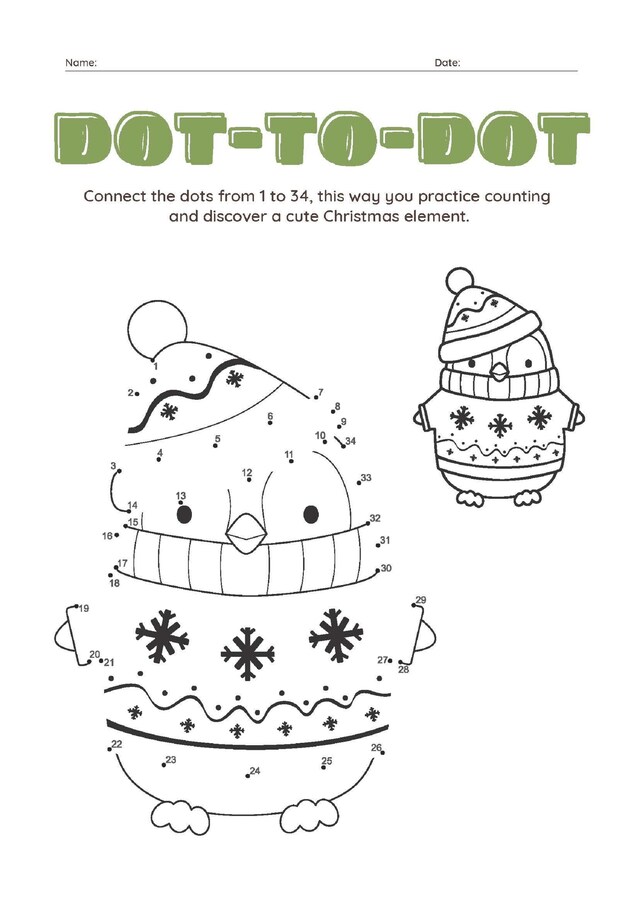 Buchcover für Dot-To-Dot Christmas Worksheet Set
