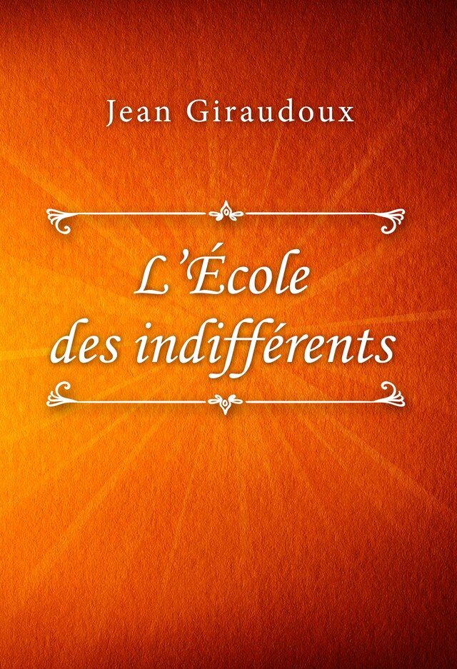 Boekomslag van L’École des indifférents