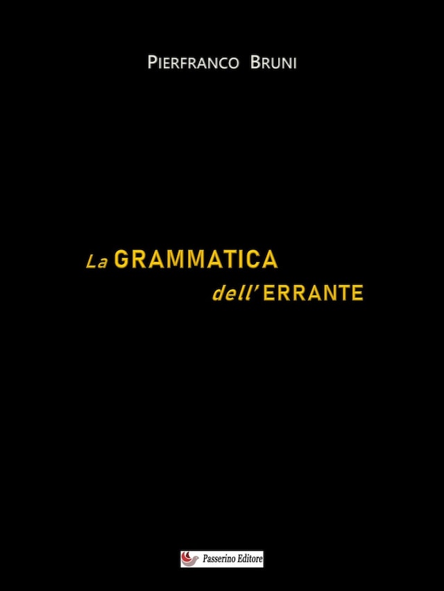 Book cover for La grammatica dell'errante