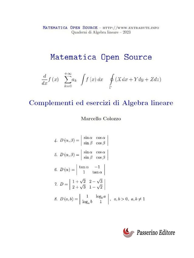 Kirjankansi teokselle Complementi ed esercizi di Algebra lineare