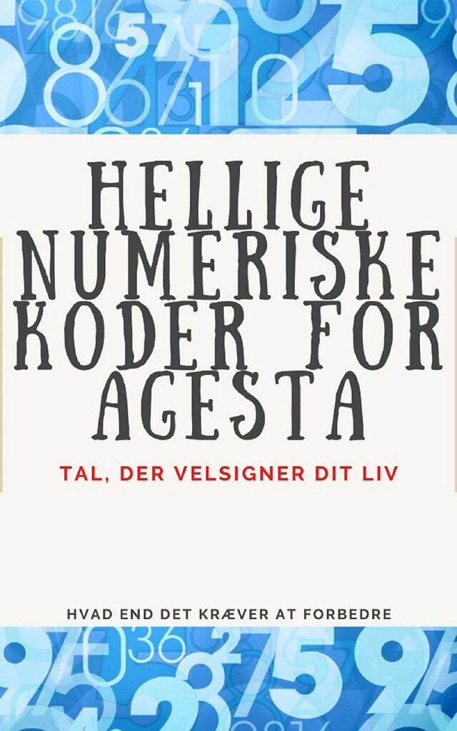 Kirjankansi teokselle Hellige Numeriske Koder for Agesta