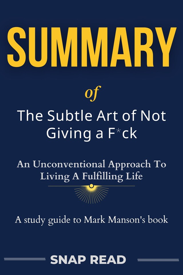 Buchcover für Book Summary of The Subtle Art of Not Giving a F*ck