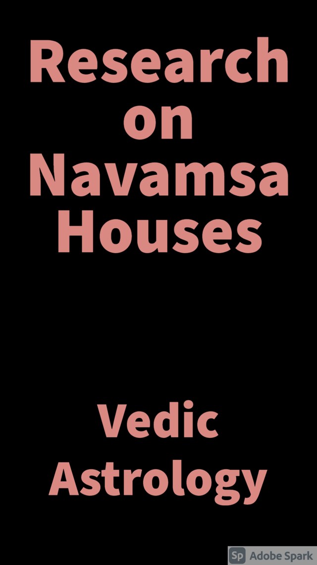 Buchcover für Research on Navamsa Houses