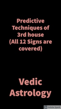 Predictive Techniques of 3rd house
