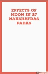Effects of Moon in 27 Nakshatra Padas
