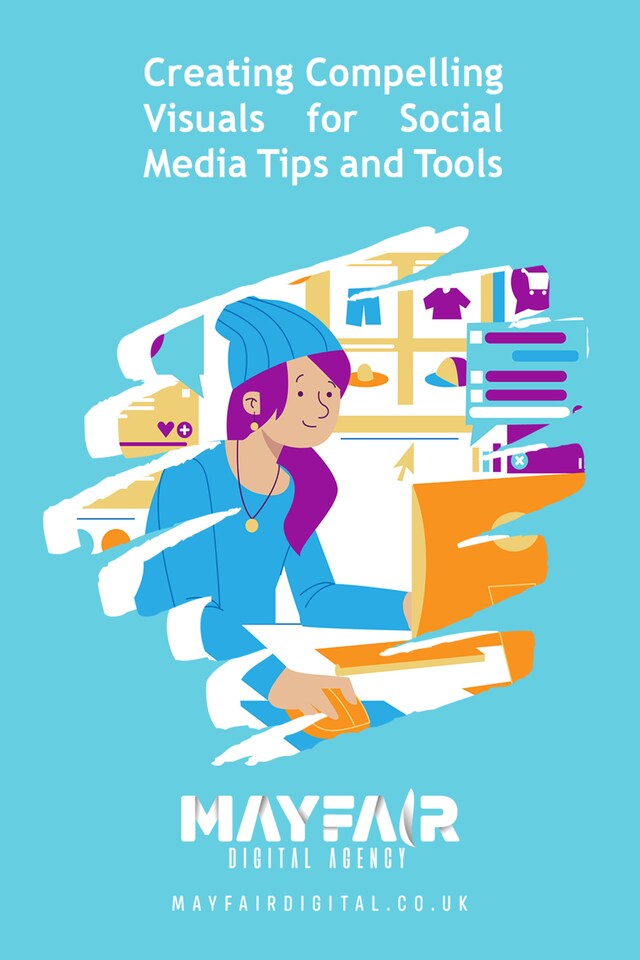 Buchcover für Creating Compelling Visuals for Social Media Tips and Tools