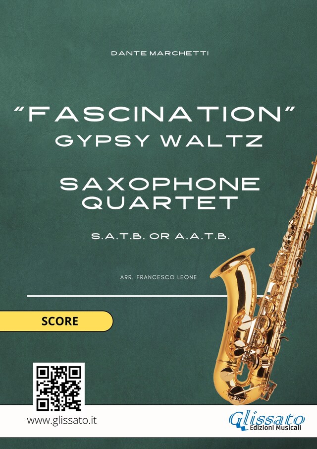 Copertina del libro per Saxophone Quartet "Fascination" (score s.a.t.b.)