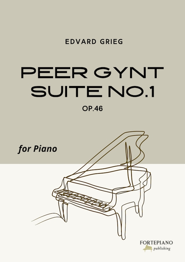 Book cover for Peer Gynt Suite No.1 for Piano