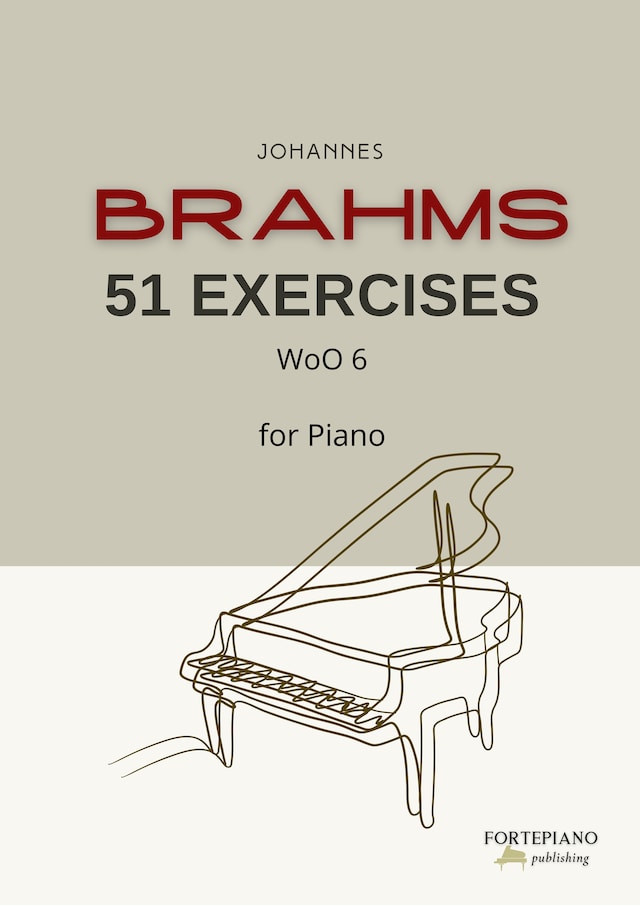 Book cover for Brahms - 51 Exercises for Piano
