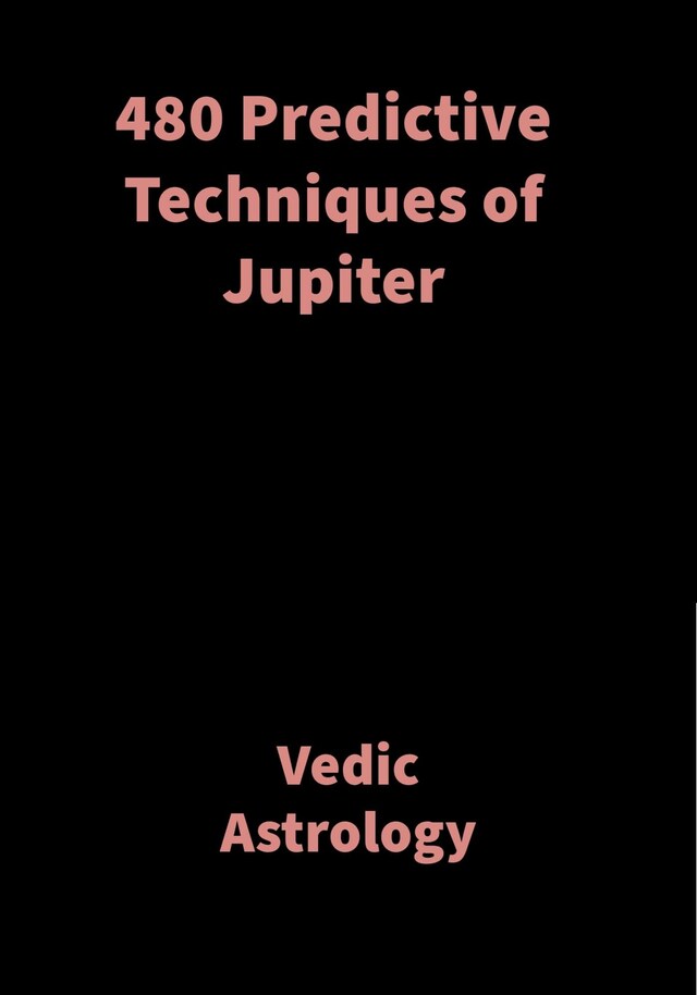 Kirjankansi teokselle 480 Predictive Techniques of Jupiter