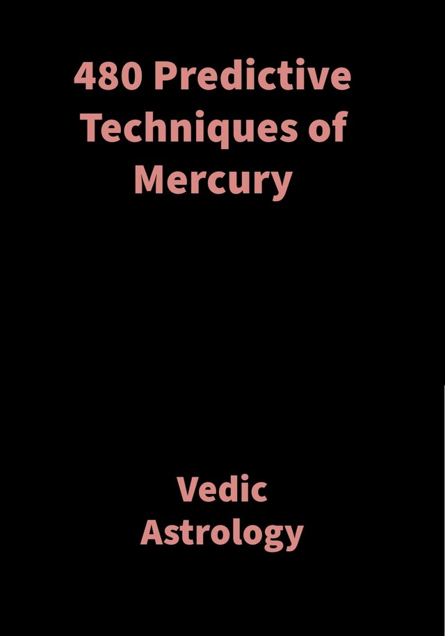 Buchcover für 480 Predictive Techniques of Mercury