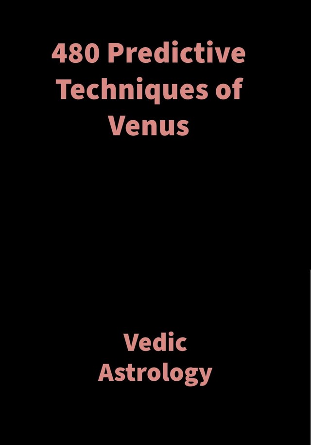 Okładka książki dla 480 Predictive Techniques of Venus