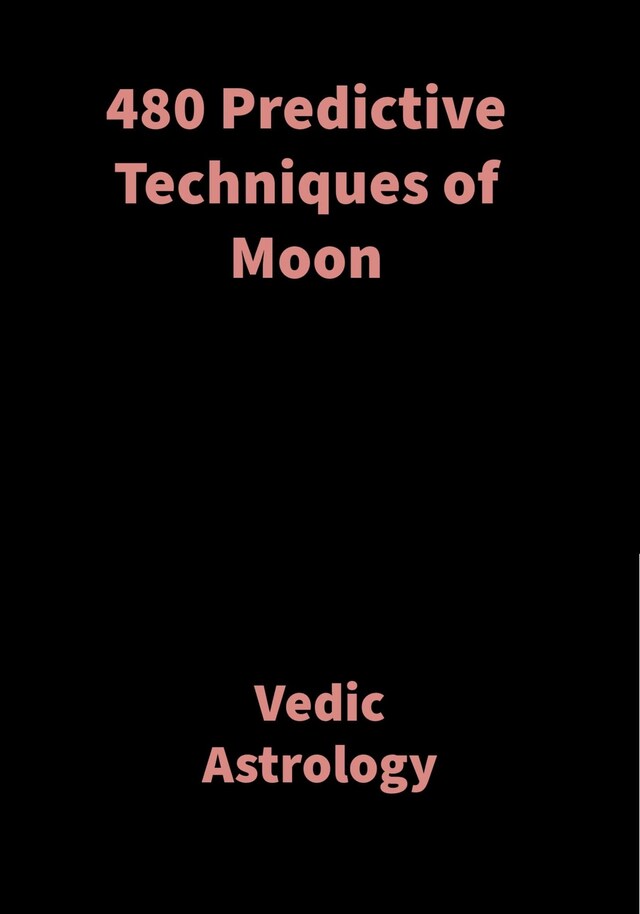 Book cover for 480 Predictive Techniques of Moon