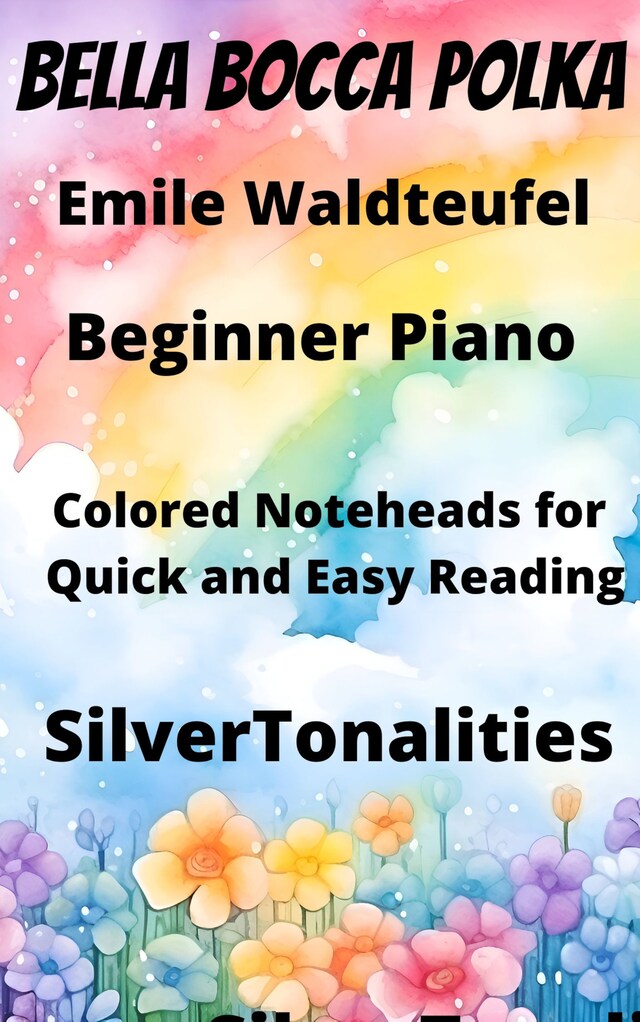 Bokomslag for Bella Bocca Polka Beginner Piano Sheet Music with Colored Notation