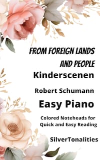 From Foreign Lands and People Kinderscenen Easy Piano Sheet Music with Colored Notation