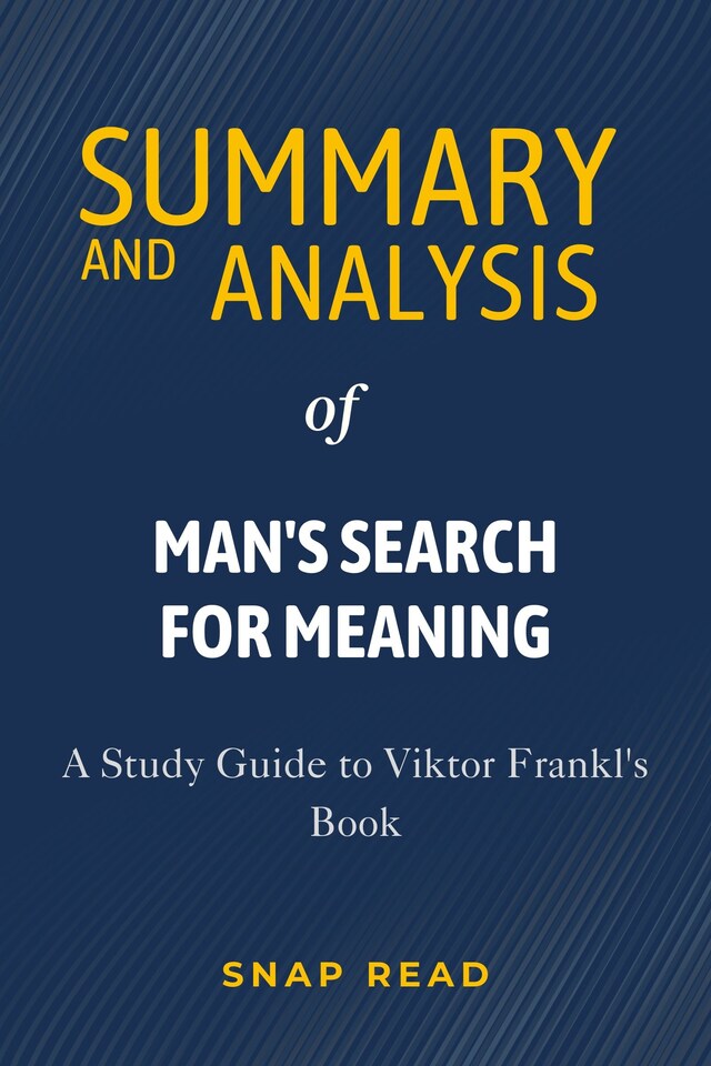 Bogomslag for Summary and Analysis of Man's Search for Meaning