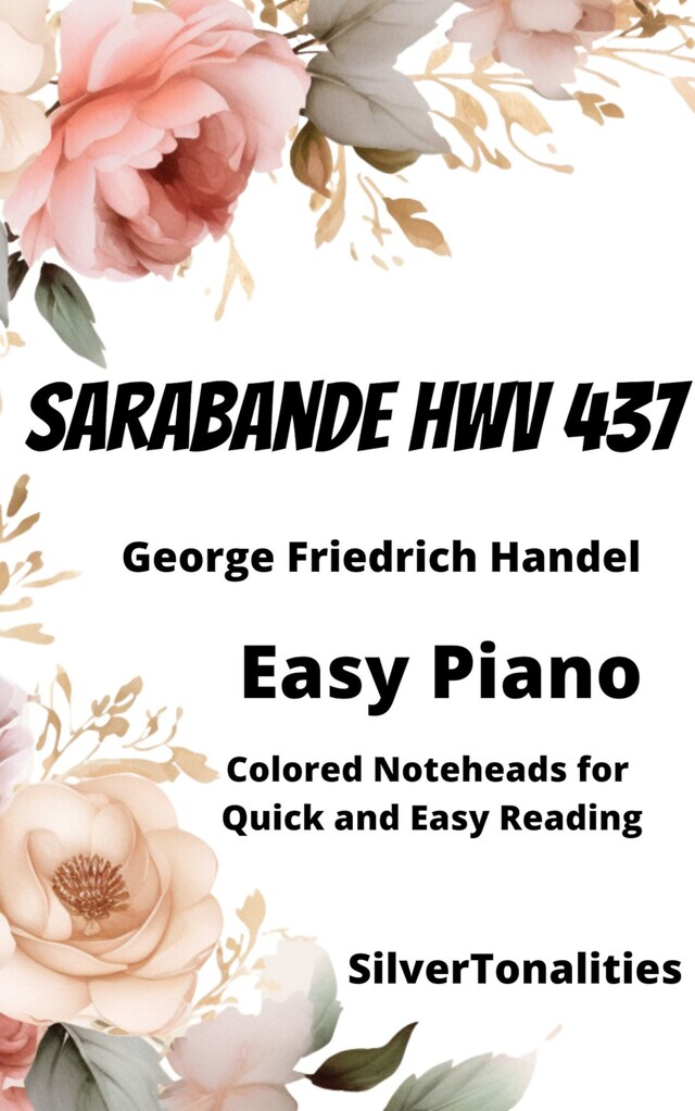 Bokomslag for Sarabande HWV 437 Easy Piano Sheet Music with Colored Notation