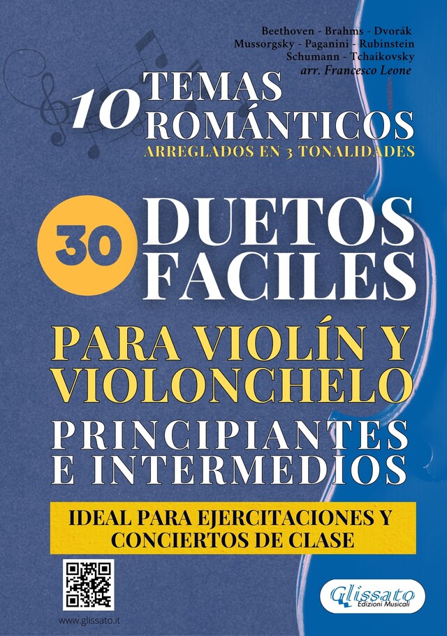 Portada de libro para 30 Duetos Fáciles para Violín y Violonchelo Principiantes e Intermedios