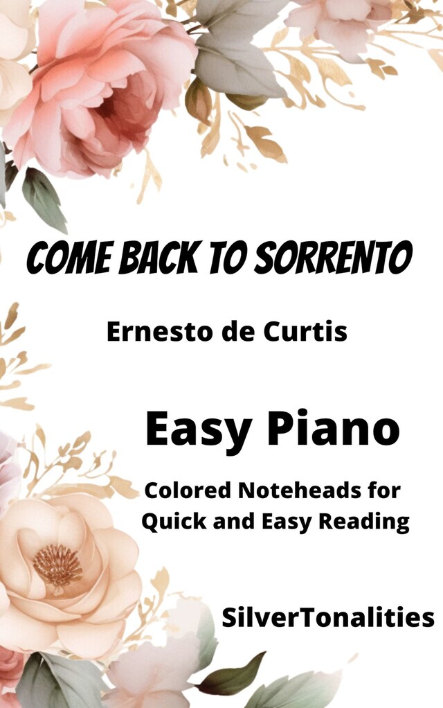 Bogomslag for Come Back to Sorrento Easy Piano Sheet Music with Colored Notation