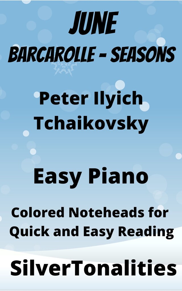 Portada de libro para June Barcarolle Seasons Easy Piano Sheet Music with Colored Notation