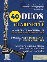 40 Duos pour Clarinette, Faciles pour débutants et intermédiaires