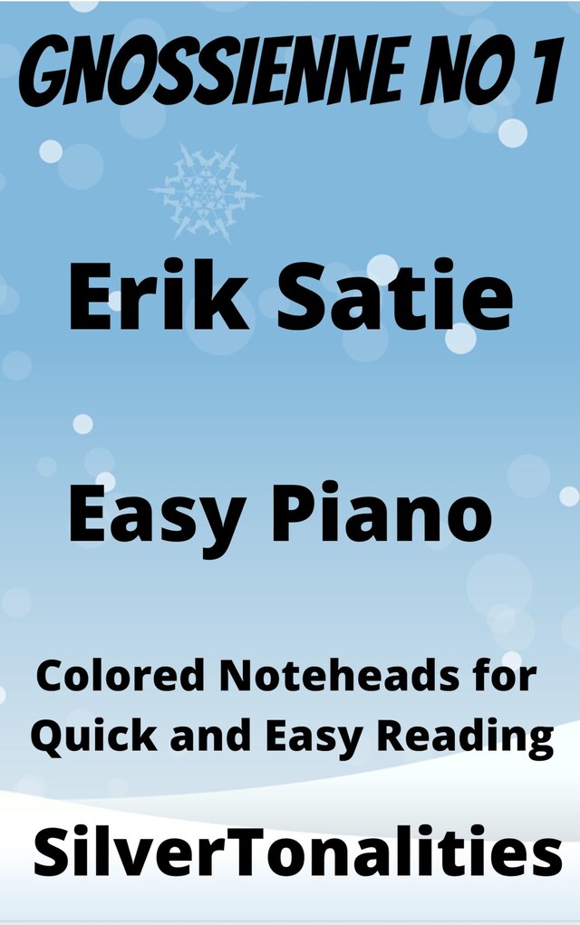 Book cover for Gnossienne Number 1 Easy Piano Sheet Music with Colored Notation