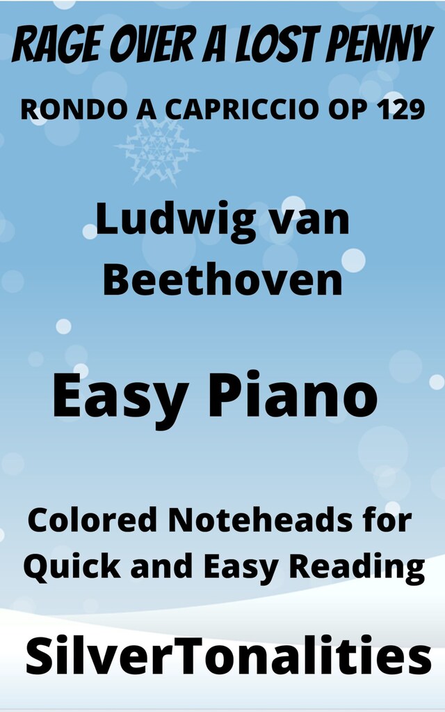 Buchcover für Rage Over a Lost Penny Piano Sheet Music with Colored Notation