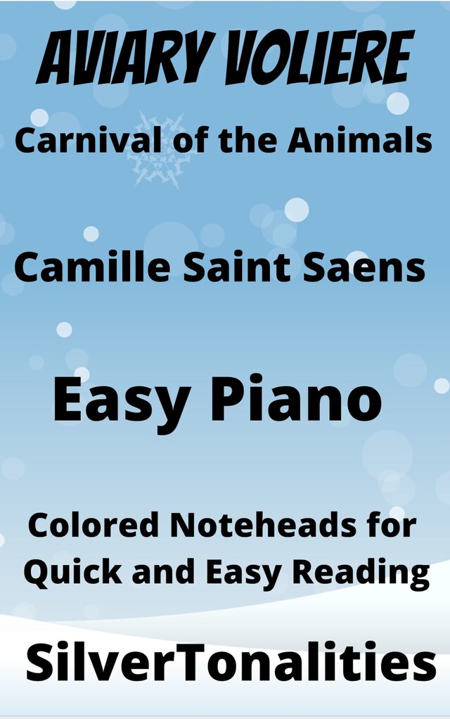 Book cover for Aviary Carnival of the Animals  Piano Sheet Music with Colored Notation