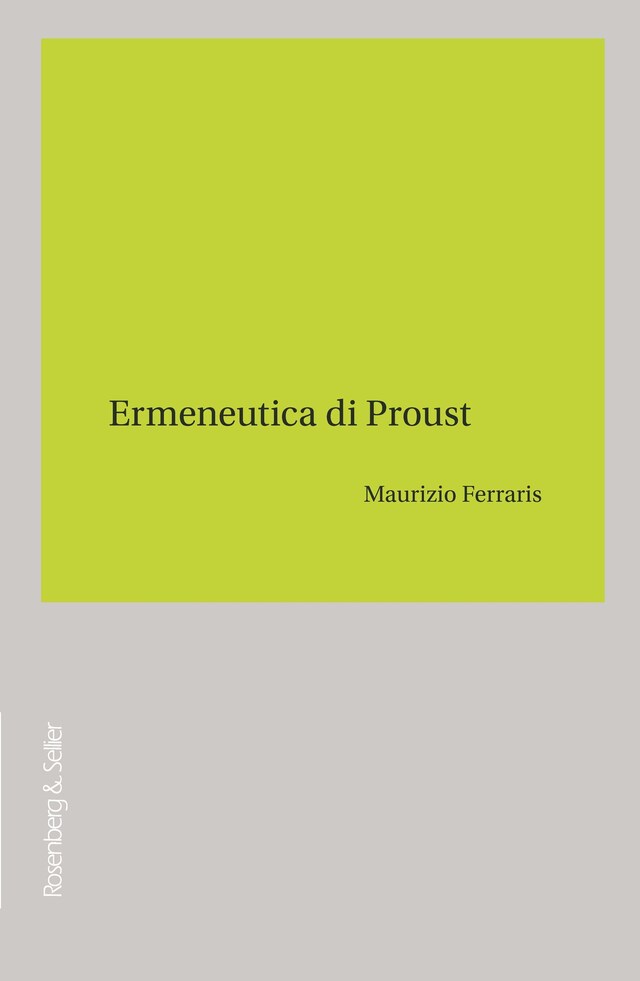Boekomslag van Ermeneutica di Proust
